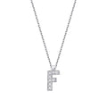 0,08 Carat Diamond F Letter Necklace