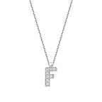 0,08 Carat Diamond F Letter Necklace