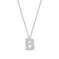 0,08 Carat Diamond B Letter Necklace