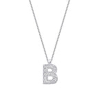 0,08 Carat Diamond B Letter Necklace
