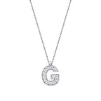 0,07 Carat Diamond G Letter Necklace