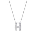 0,06 Carat Diamond H Letter Necklace