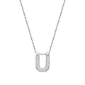 0,06 Carat Diamond U Letter Necklace