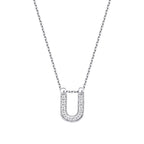 0,06 Carat Diamond U Letter Necklace