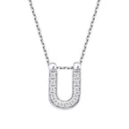 0,06 Carat Diamond U Letter Necklace