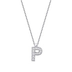 0,06 Carat Diamond P Letter Necklace