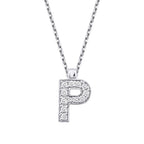 0,06 Carat Diamond P Letter Necklace