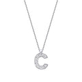 0,06 Carat Diamond C Letter Necklace