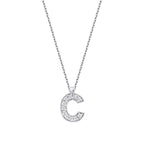 0,06 Carat Diamond C Letter Necklace
