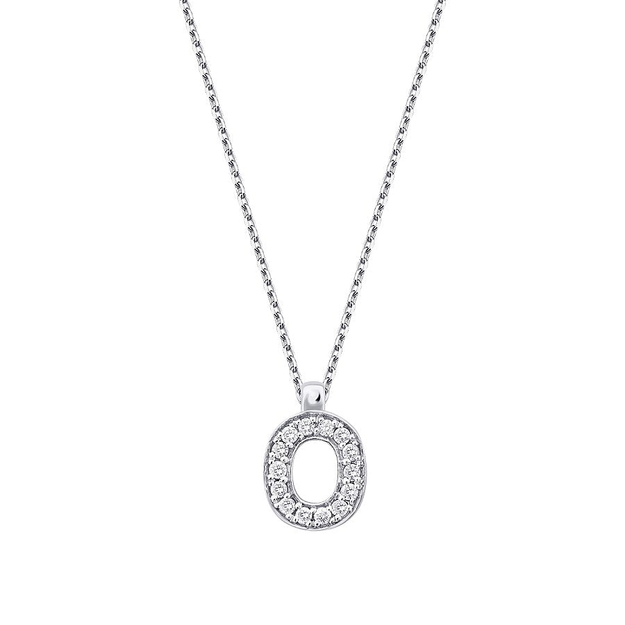 0,05 Carat Diamond O Letter Necklace