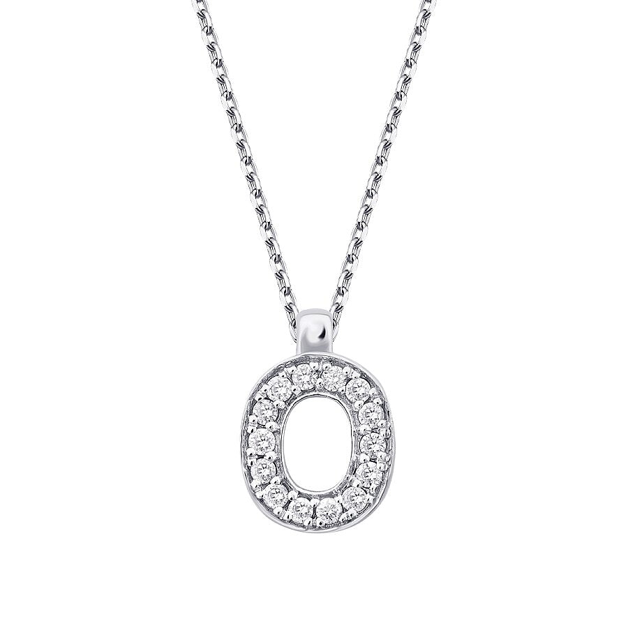 0,05 Carat Diamond O Letter Necklace