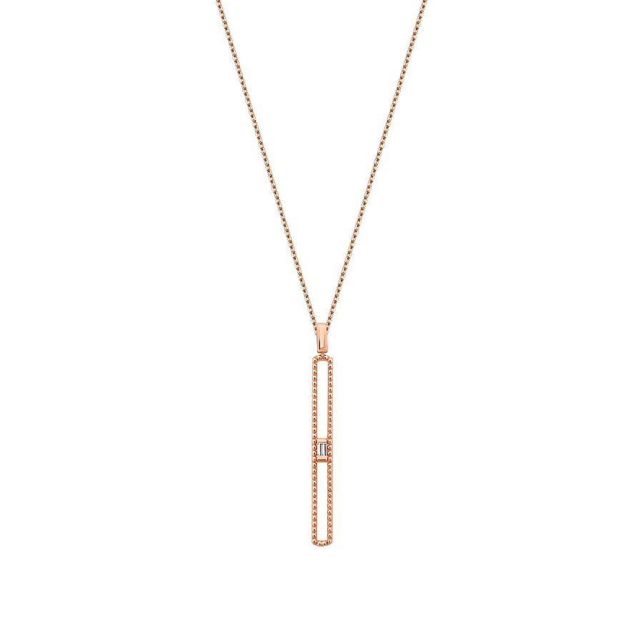 0,04 Carat Diamond Stone Long Necklace