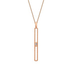 0,04 Carat Diamond Stone Long Necklace
