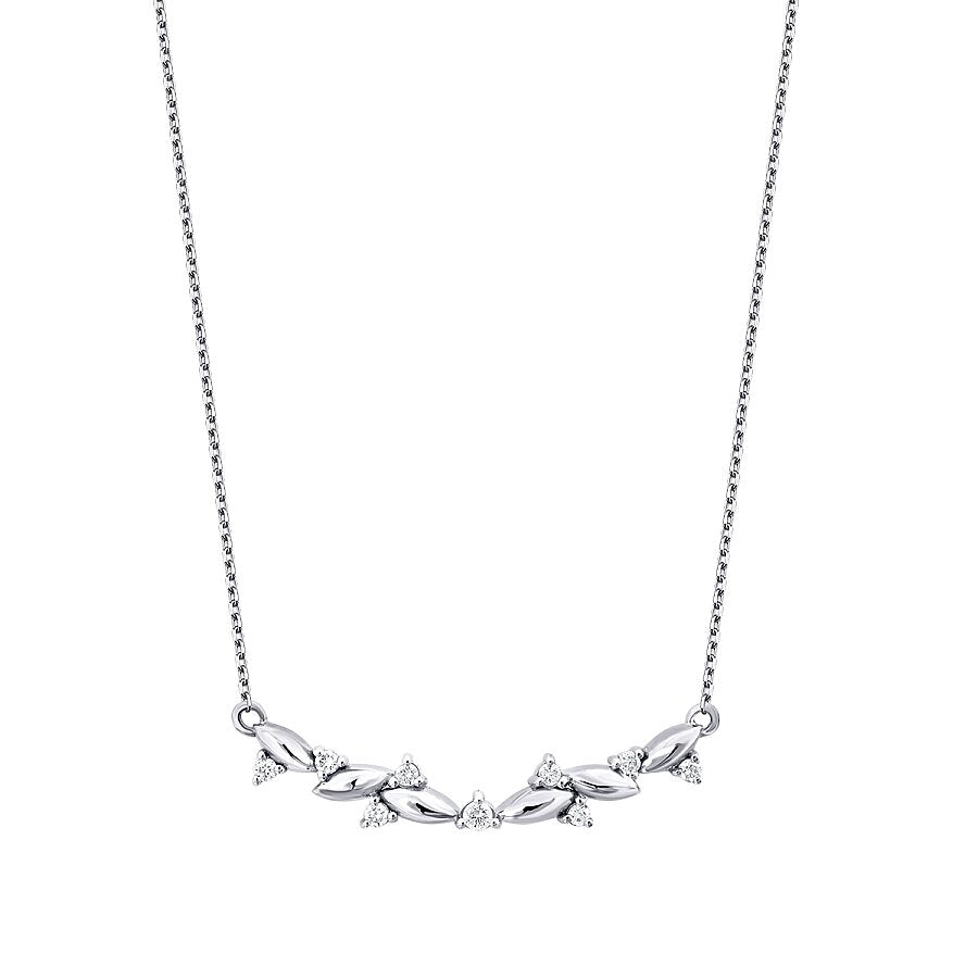 0,10 Carat Diamond Round Stone Necklace