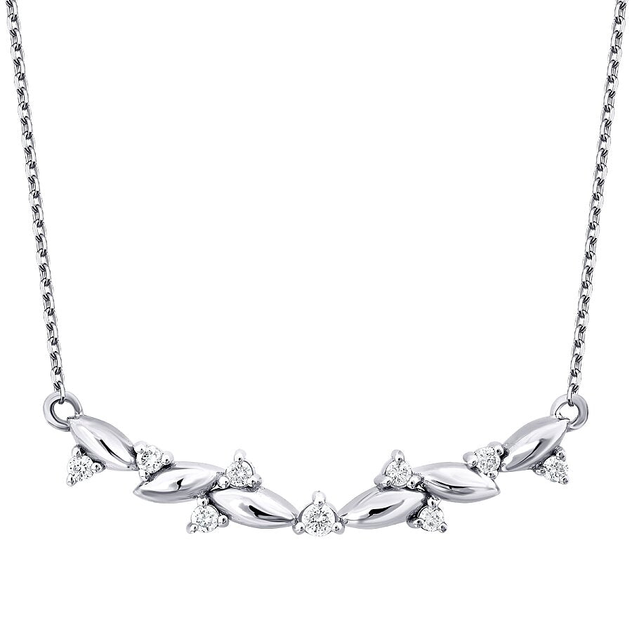 0,10 Carat Diamond Round Stone Necklace