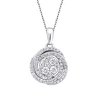 0,26 Carat Diamond Round Detailed Necklace