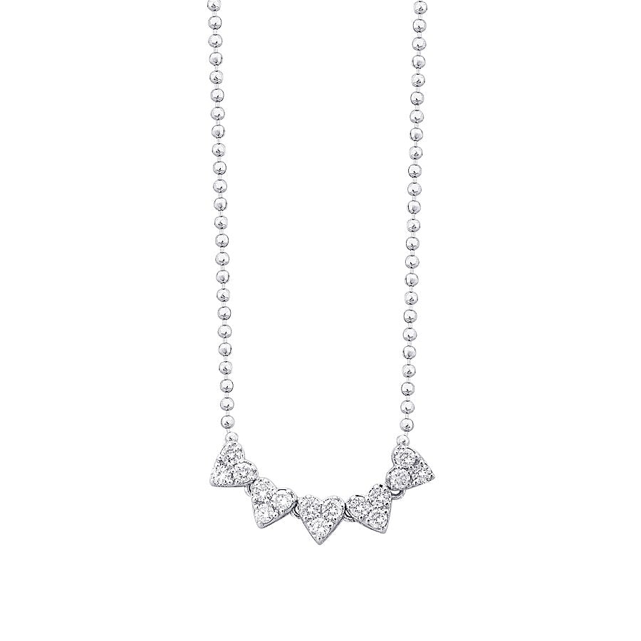 0,32 Carat Diamond Heart Necklace