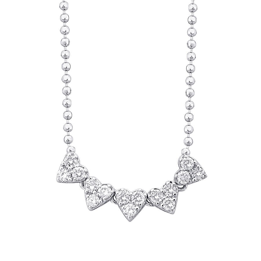0,32 Carat Diamond Heart Necklace