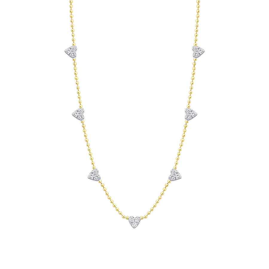 0,44 Carat Diamond Heart Detailed Necklace