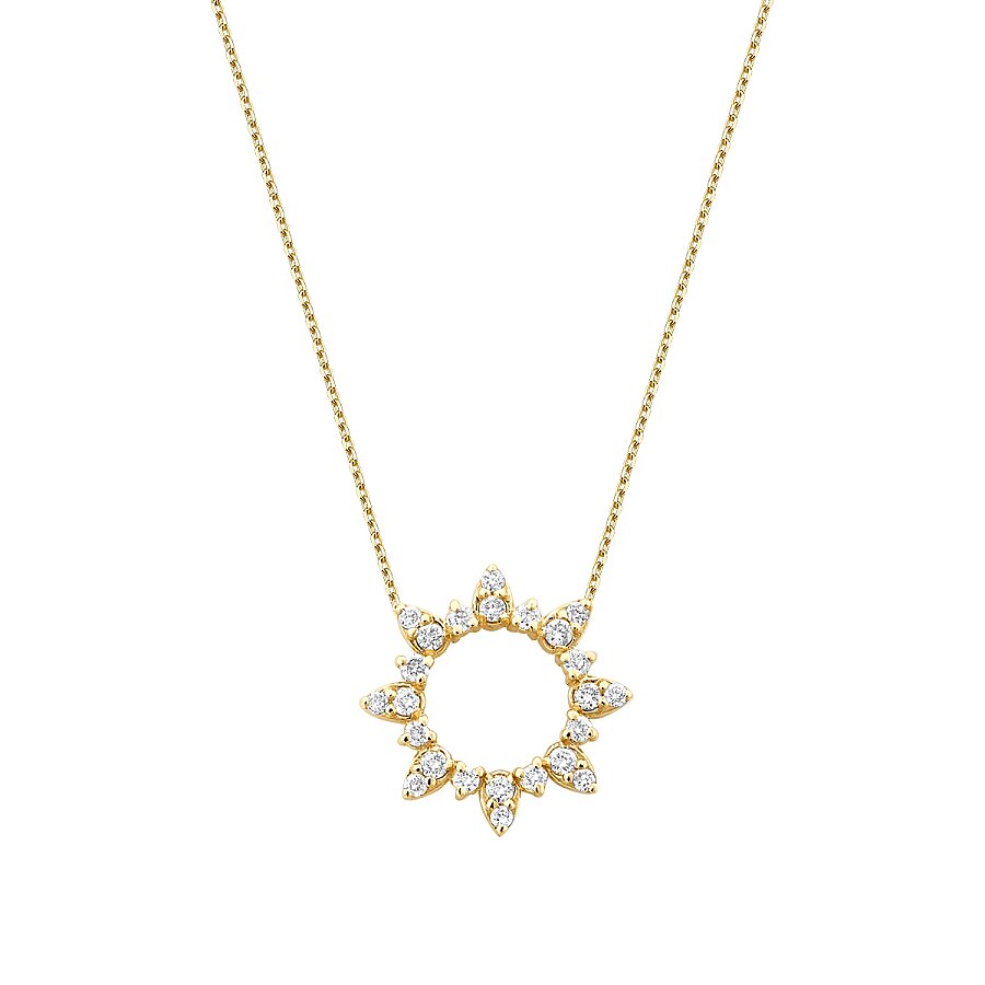 0,19 Carat Diamond Sun Necklace