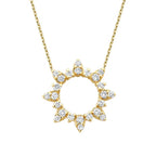 0,19 Carat Diamond Sun Necklace