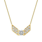 0,21 Carat Diamond Geometric Trend Necklace