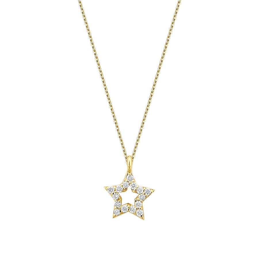 0,07 Carat Diamond Star Necklace