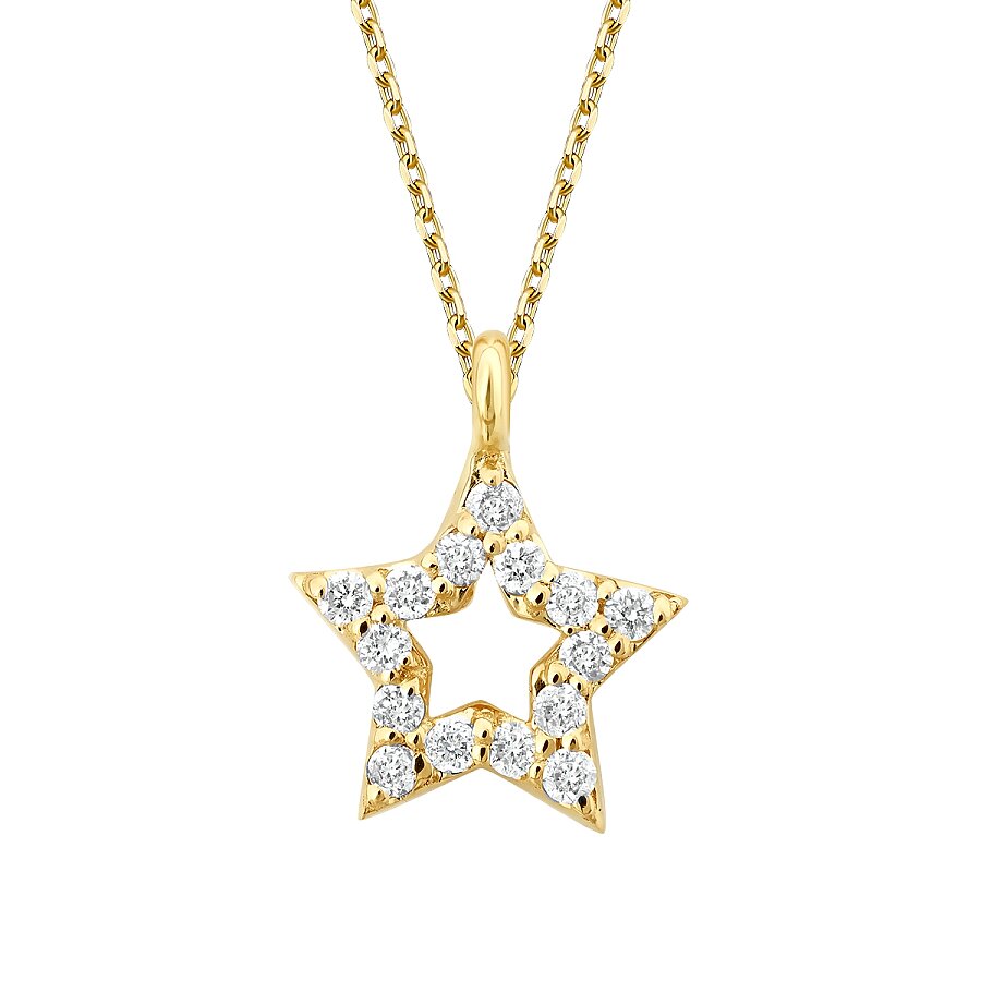 0,07 Carat Diamond Star Necklace