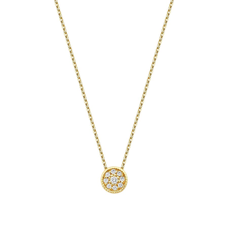 0,06 Carat Diamond Round Necklace