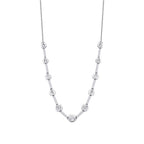 0,05 Carat Diamond Round Stone Necklace