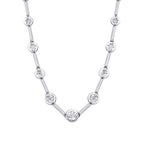 0,05 Carat Diamond Round Stone Necklace
