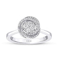 0,28 Carat Diamond Round Detailed Ring