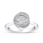 0,28 Carat Diamond Round Detailed Ring