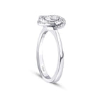 0,28 Carat Diamond Round Detailed Ring