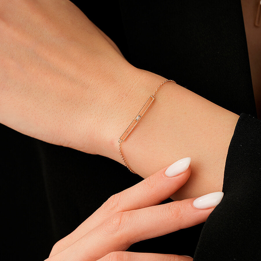 0,04 Carat Diamond Stone Bracelet