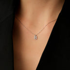 0,08 Carat Diamond B Letter Necklace
