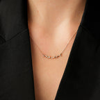 0,10 Carat Diamond Round Stone Necklace