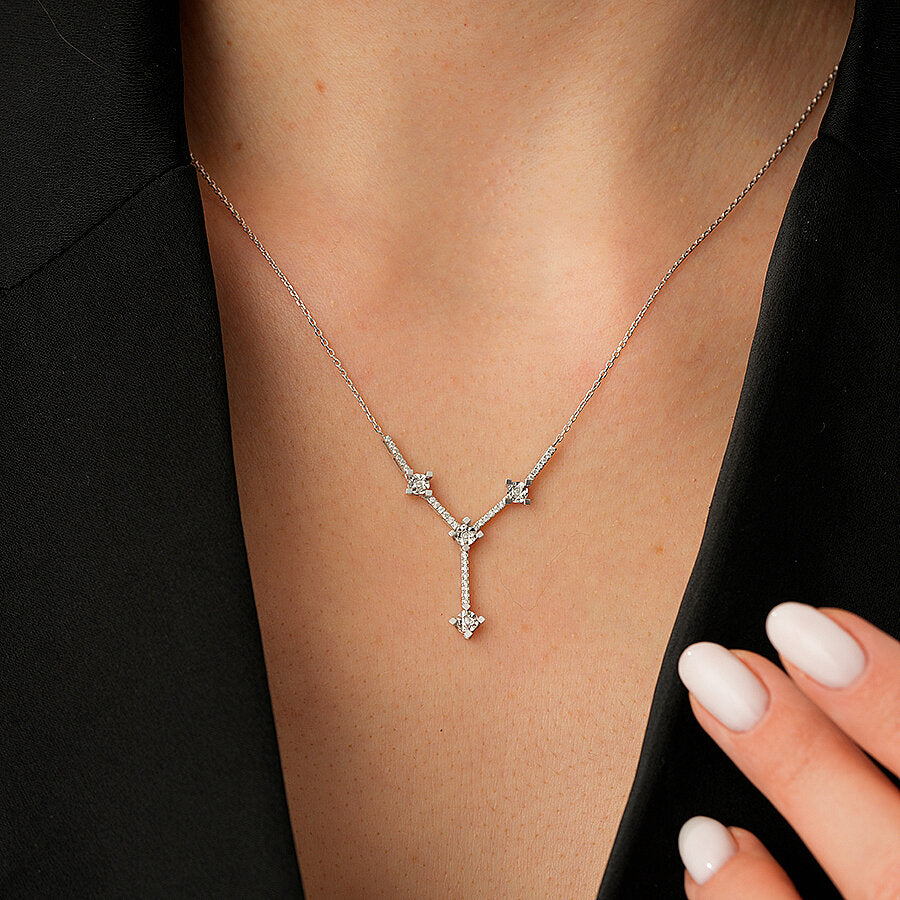 0,12 Carat Diamond Dangle Neckband