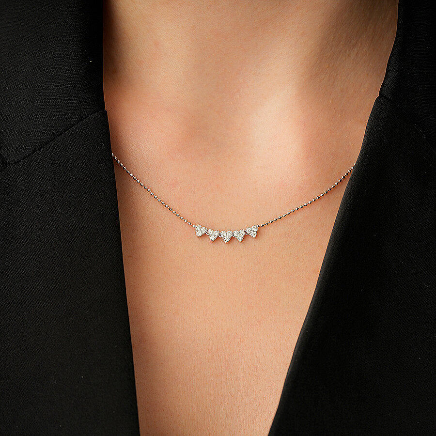 0,32 Carat Diamond Heart Necklace