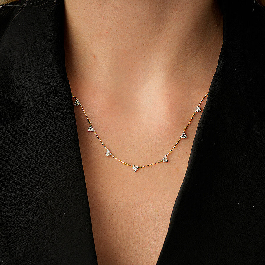 0,44 Carat Diamond Heart Detailed Necklace