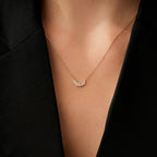 0,21 Carat Diamond Geometric Trend Necklace