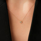 0,06 Carat Diamond Round Necklace