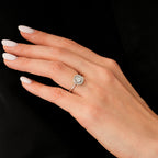 0,28 Carat Diamond Round Detailed Ring