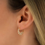 Gold Lotus Trend Earrings