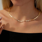 Gold Triangle Stone Trend Necklace