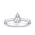 0,10 Carat Diamond Pear Solitaire Engagement Ring