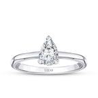 0,20 Carat Diamond Pear Solitaire Engagement Ring