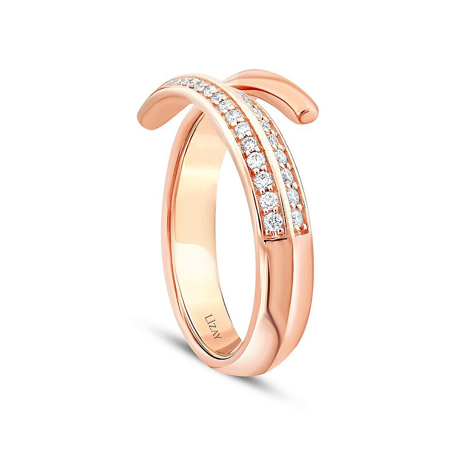 0,19 Carat Diamond Spiral Trend Ring