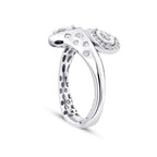 0,64 Carat Diamond Spiral Thick Ring