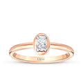 0,26 Carat Diamond Oval Solitaire Ring